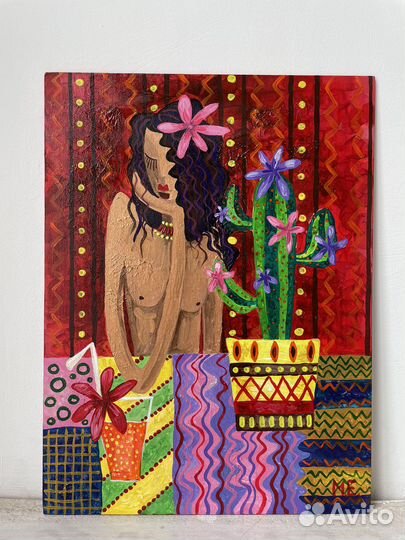 Картина в стиле ню «Летний зной»