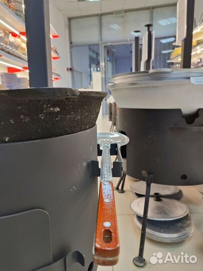 Комплекты казан чугунный + печь премиум + шумовка