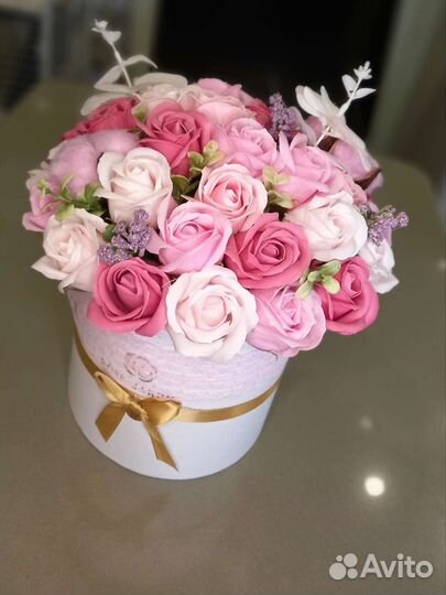 Букет цветов из мыльных роз