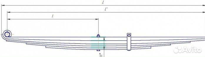 Рессора полуприцепа 5-ти листовая