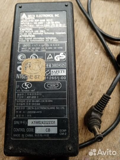 Блок питания для ноутбука Dell 19,5В, 4,62А и Acer