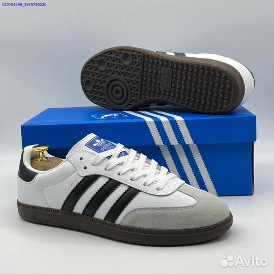 Кроссовки Adidas Samba White/Black (Арт.82873)