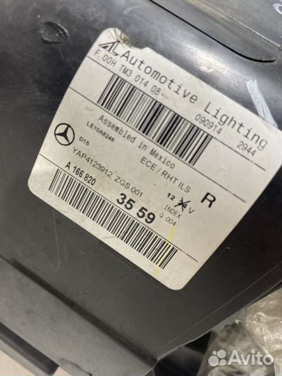 Фара правая Мерседес x166 gl