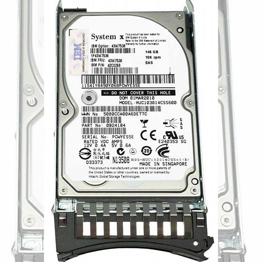[42C0269] Жесткий Диск Ibm 146gb 43w7538 Sas 2.5 42c0269