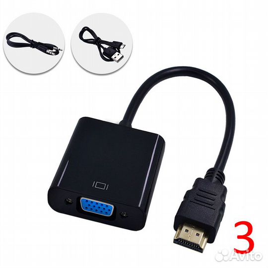 Переходники hdmi-VGA для PC, тв-приставки, PS4