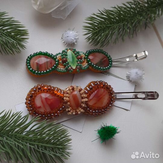 Заколка для волос. Подарок ручной работы