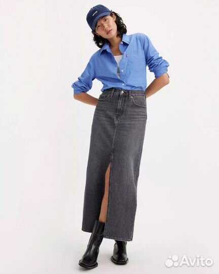 Юбка Levis Ankle Column Skirt, Black