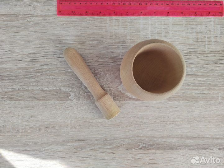 Ступа с пестиком деревянная