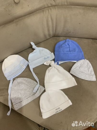 Шапочки детские 1-3 месяца