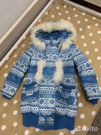 Зимний пуховик для девочки 8-9 лет