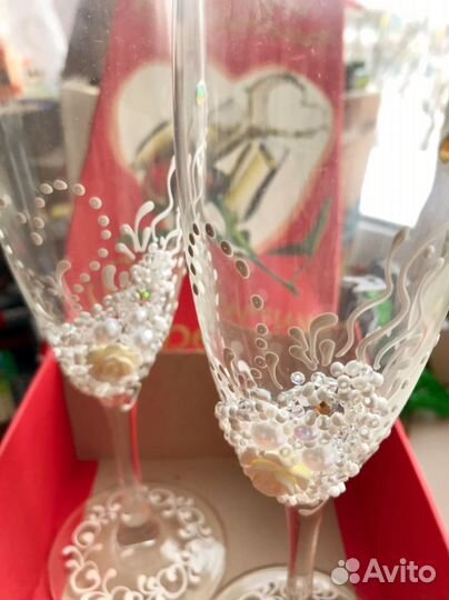 Бокалы свадебные новые