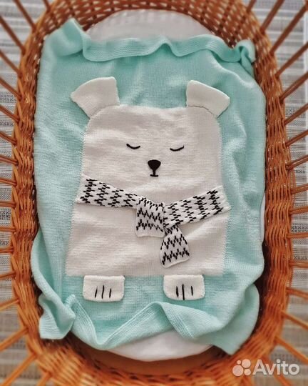 Плед детский вязаный