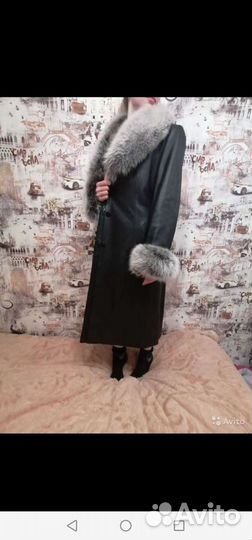 Плащ кожаный