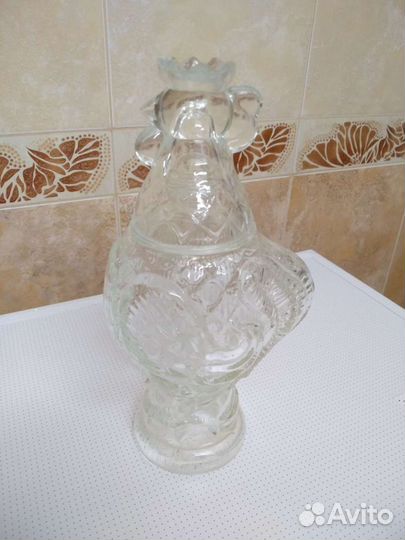 Графин хрустальный-штоф-петух СССР