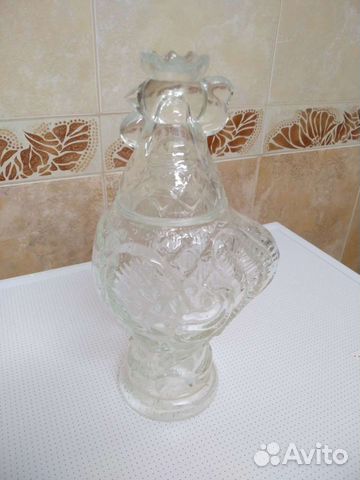 Графин хрустальный-штоф-петух СССР