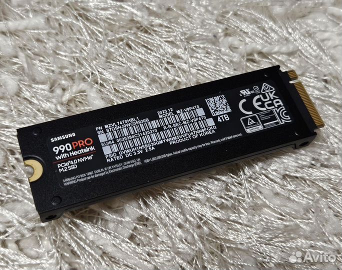 SSD M.2 - Samsung 990 PRO 4TB Heatsink (Новый)