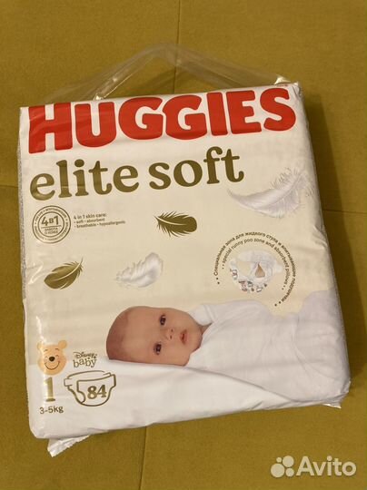 Подгузники huggies elite soft 1