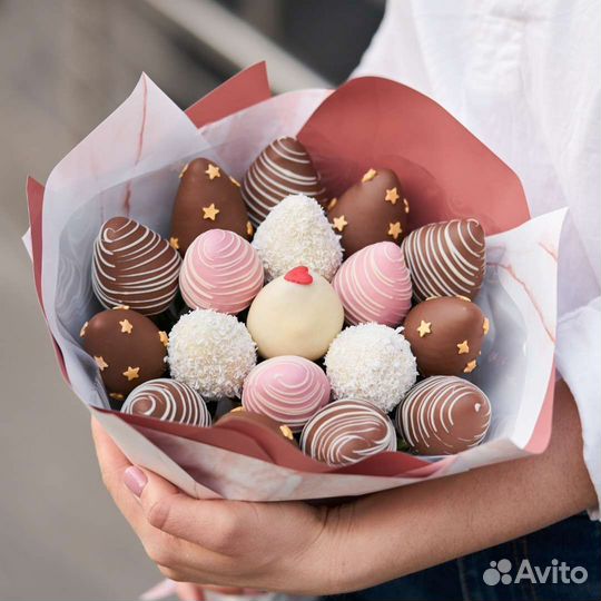 Клубника В шоколаде, шоколадное сердце, букеты