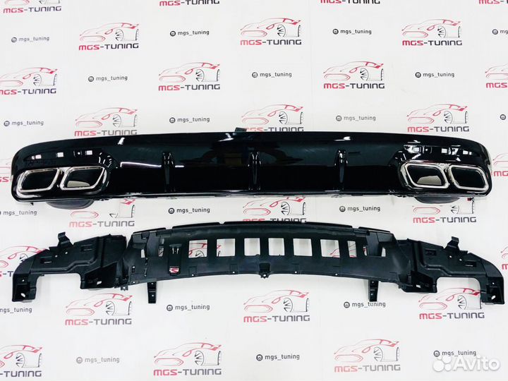 Диффузор + Chrome насадки S-Coupe C217 S63/S65 AMG