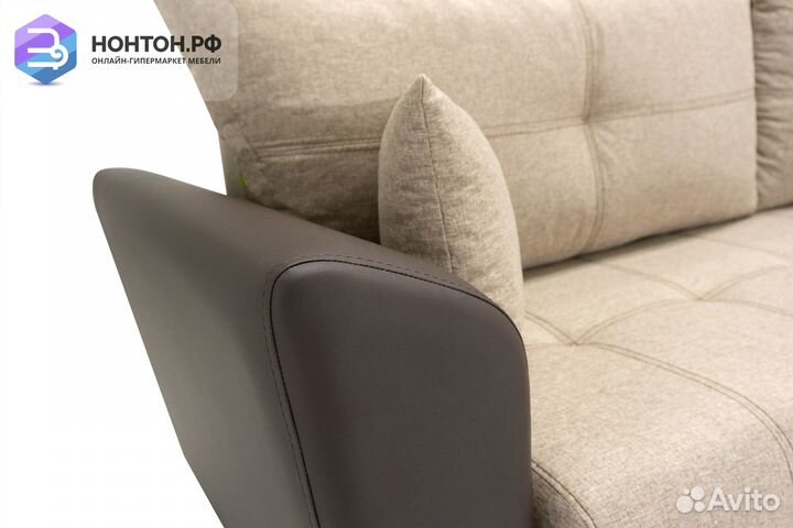 Диван угловой еврокнижка Амстердам бежевый