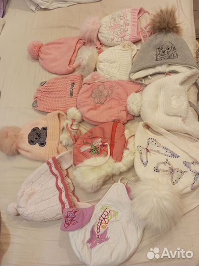 Шапочки детские от 6 мес до 2 л