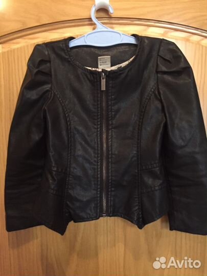Кожаный курточка для девочки