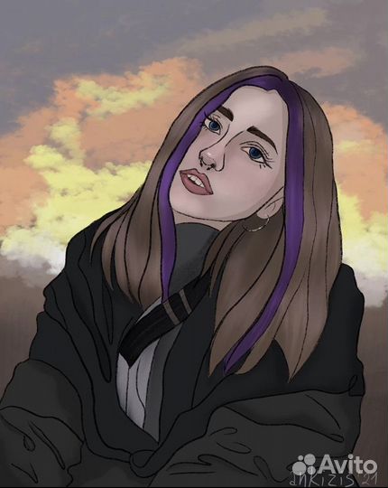 Портреты/открытки/плакаты/стикерпаки на заказ