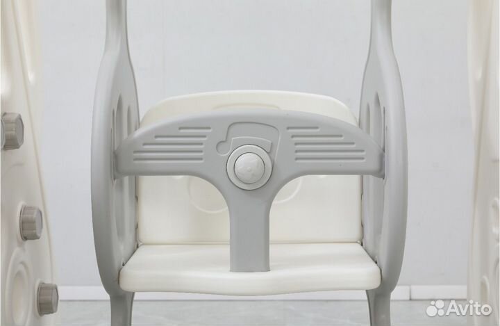 Детская горка с качелями unix Kids Music Grey