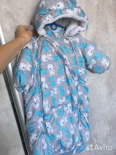 Конверт на выписку для мальчика осень зима