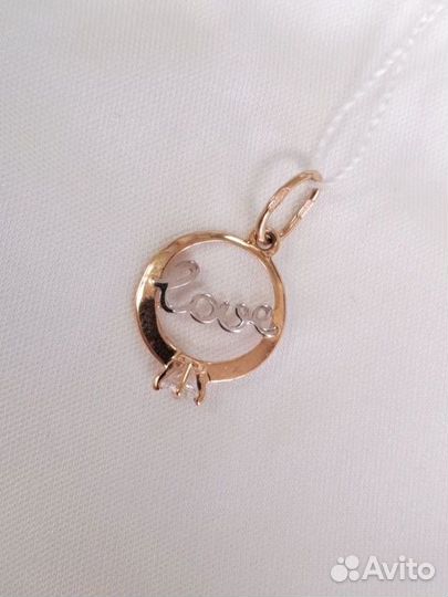 Подвеска с синтетическим камнем Золото