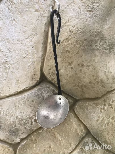 Черпак, половник медный, винтаж. Швеция