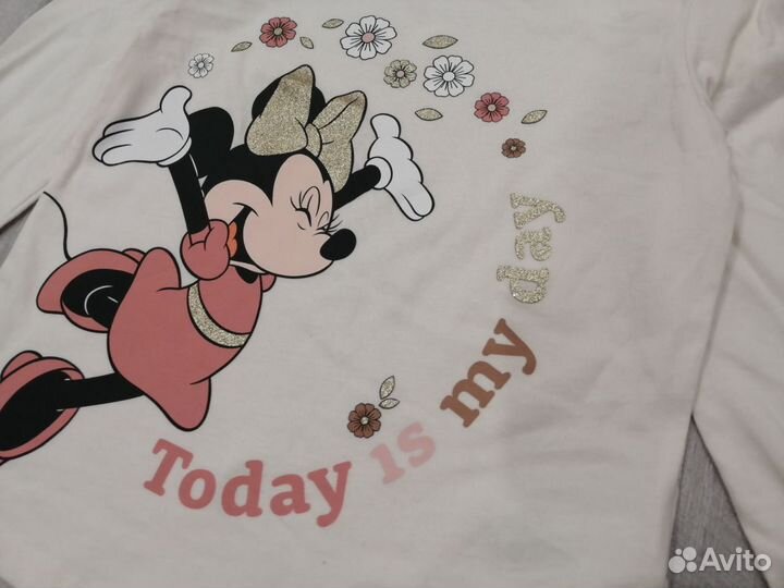 Лонгслив лонг C&A H&M минни маус Mickey mouse