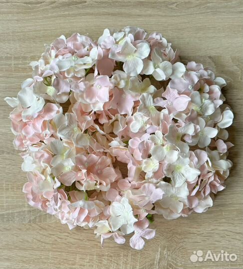Искусственные цветы гортензия розовая для декора