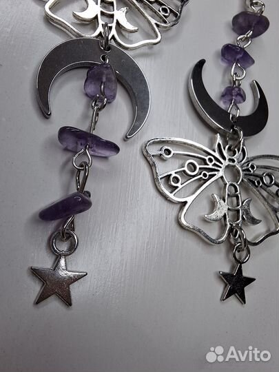 Серьги бабочки