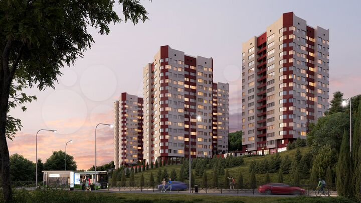 2-к. квартира, 64,1 м², 12/15 эт.