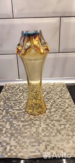Ваза цветное стекло чехия