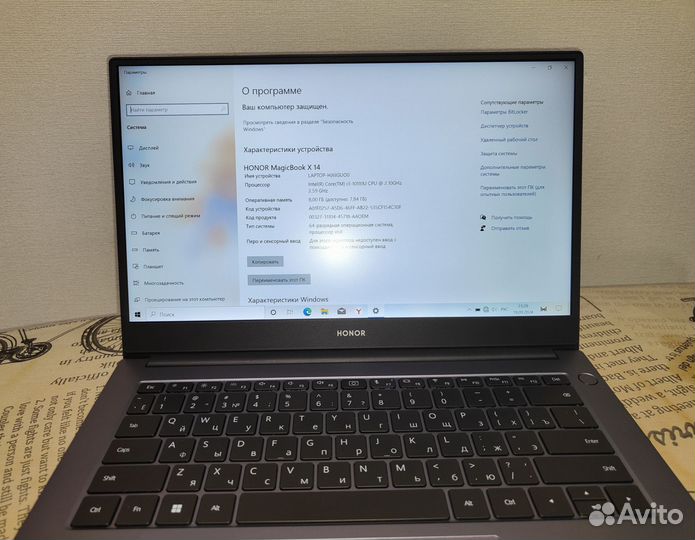 Ноутбук honor magicbook x14 i3 256gb 8gb
