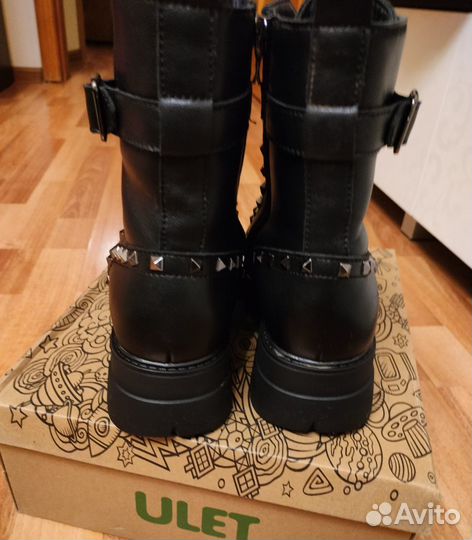 Новые кожаные с мехом зимние ботинки р.37