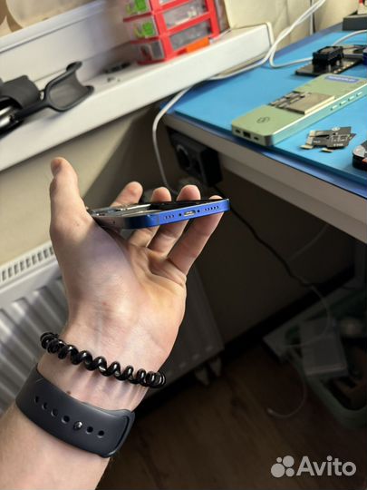 Корпус iPhone 12 синий оригинал