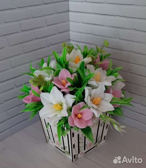 Букет из мыльных цветов