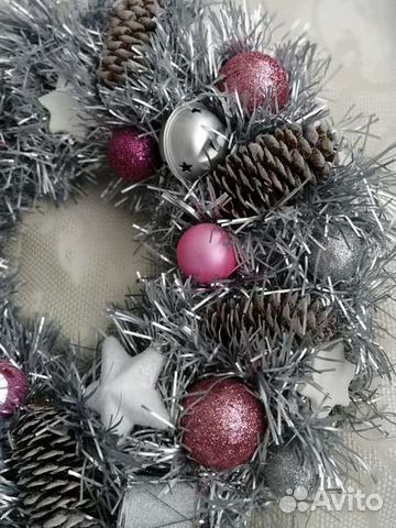 Новогодний венок (на дверь, на стену)