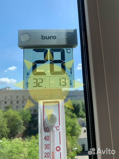 Термометр уличный на солнечной батарее