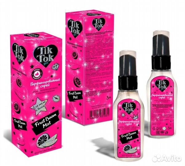 Парфюмированный мист для тела и волос 75мл TIK TOK