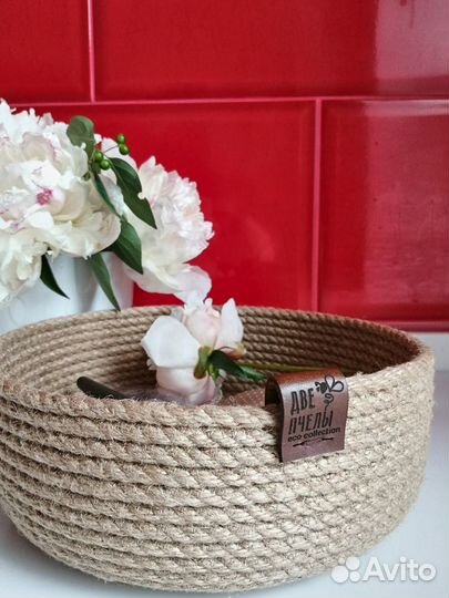 Корзинка из джута 19*9 см