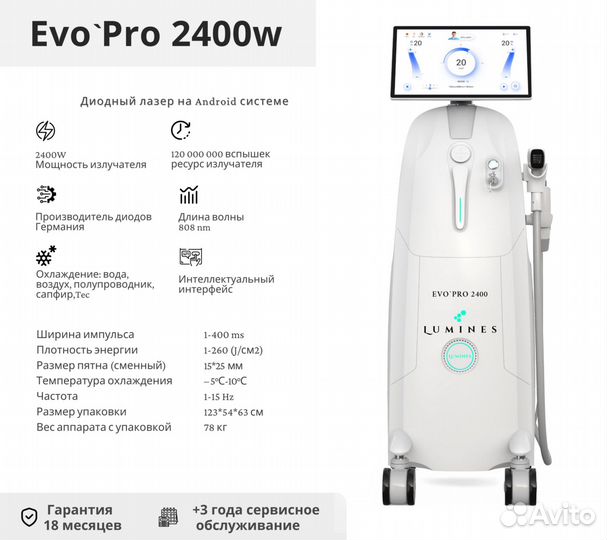 Диодный лазер Лю'Минес Evo’Pro 2400вт