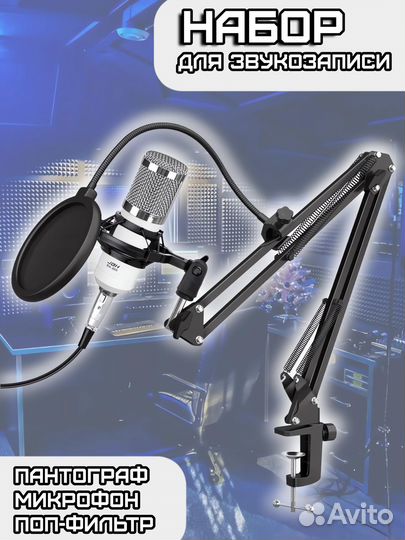 Микрофон с поп-фильтром Набор звукозаписи