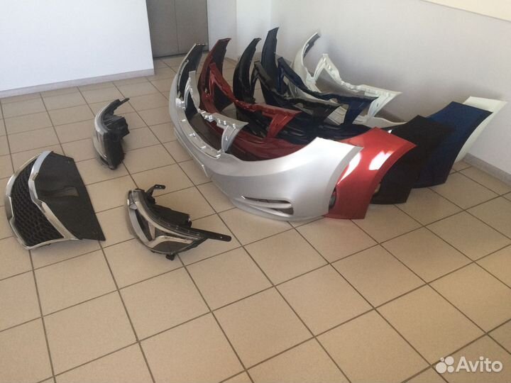 Бампер передний на Киа Рио 3