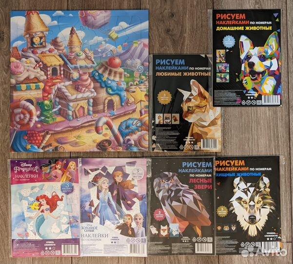 Пазл и наклейки по номерам