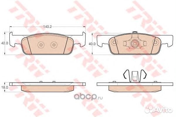 Тормозные колодки дисковые TRW