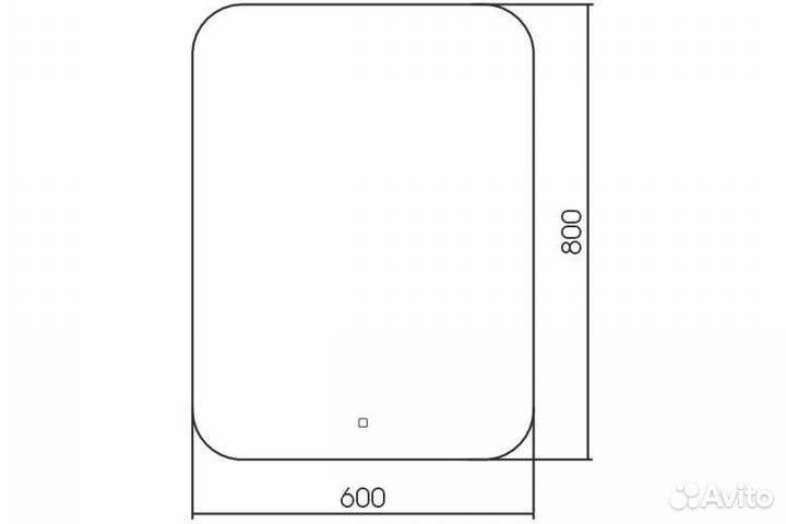 Зеркало с подсветкой Modica Art&Max AM-Mod-600-80